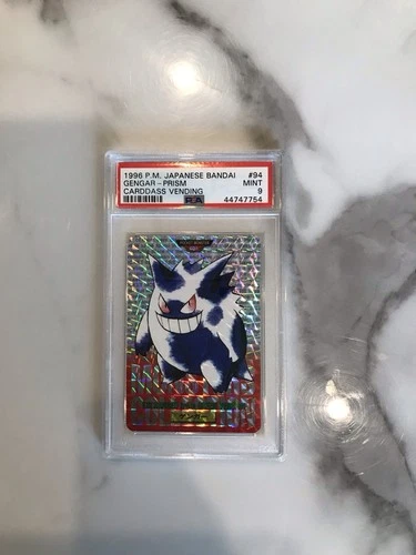 Pokemon PSA 9 1996 GENGAR Prism Red Bandai Carddass Vending Japanese # 94
