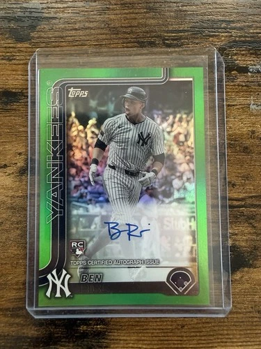 2025 Topps Series 1 - Flagship Real One Autographs Ben Rice #337 Green Foil /99