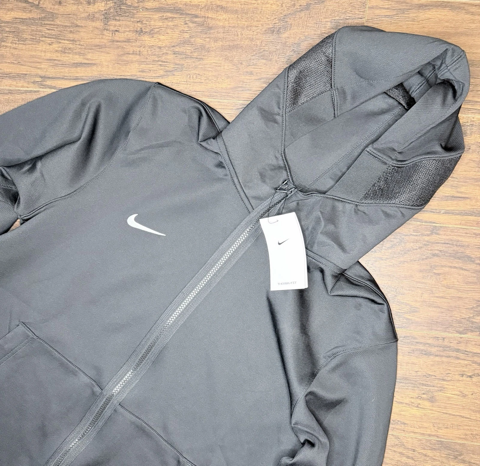 Nike Basketball Showtime Therma-Fit Full Zip Hoodie - Black - Size Medium