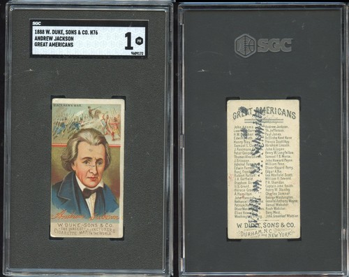 1888 N76 Duke #26 Andrew Jackson — SGC 1