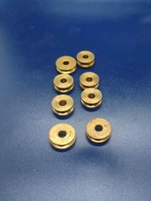 Gilbert Erector Set Part AQ Solid Brass Sheave Pulley Lot of 8
