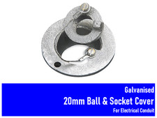 20MM GALVANISED STEEL BALL AND SOCKET COVER FOR ELECTRICAL CONDUIT
