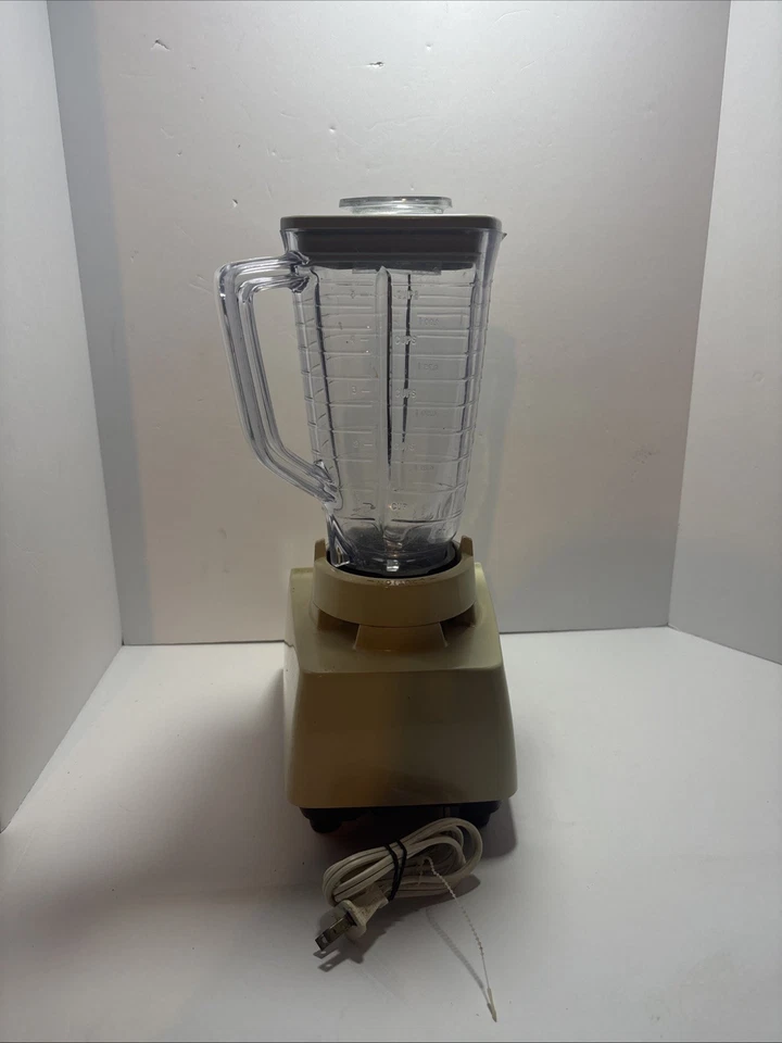 Mezcla de ciclo Oster Osterizer Galaxie de colección mezcla de 10 velocidades 869-16N almendra FUNCIONA Foto 3 de 4