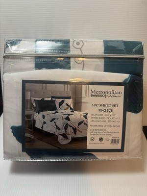 Metropolitan Bamboo King Size Multicolored Deep Pocket Sheet Set