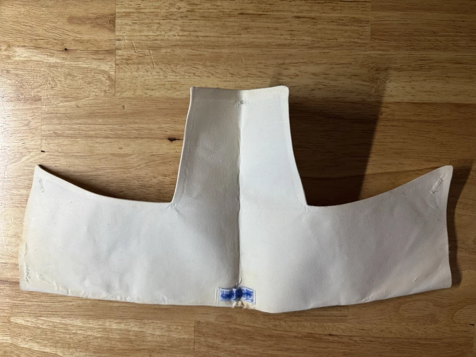 Винтажная шляпа медсестры накрахмаленный белый хлопок с черной полосой Kay's крышки NY - Изображение 3 из 4