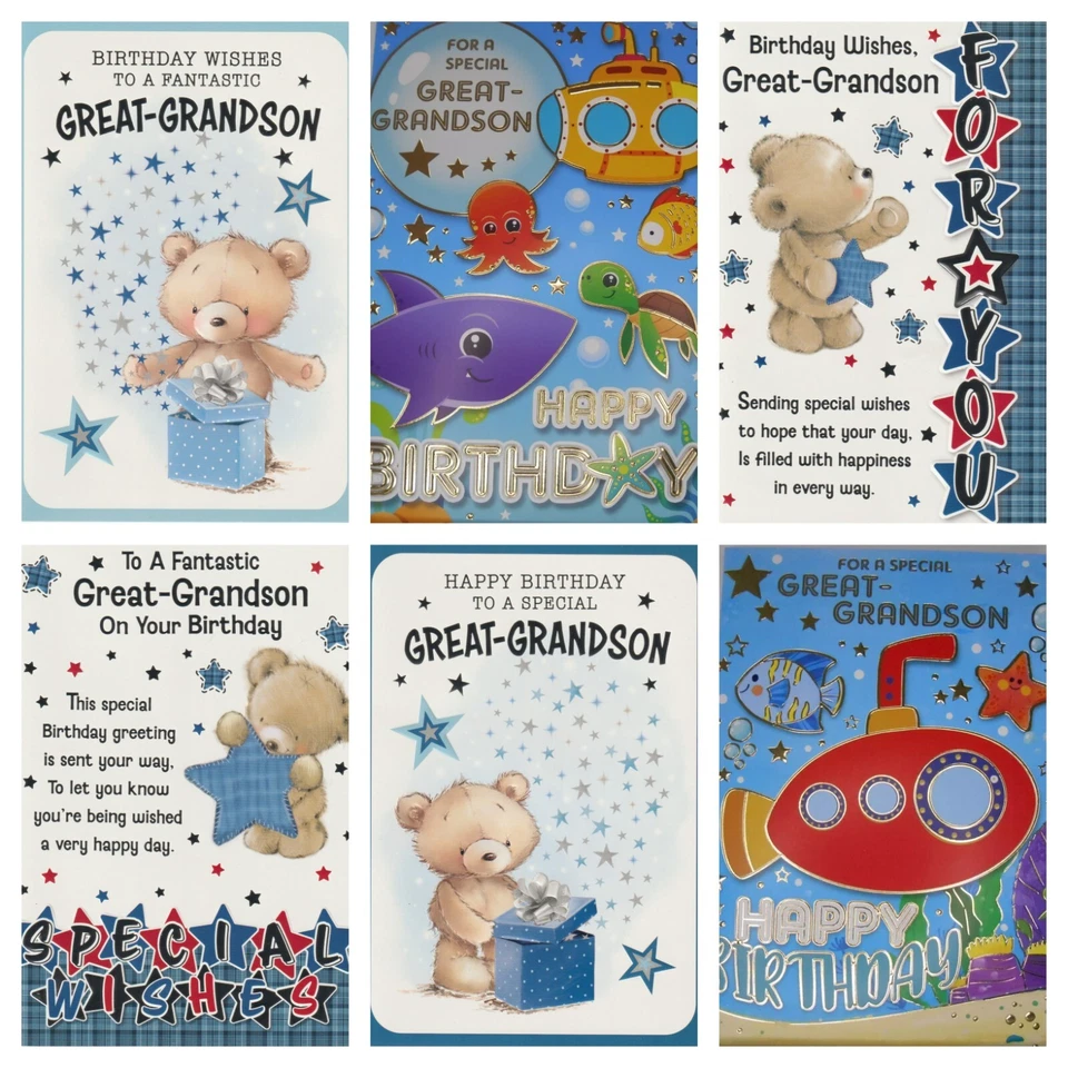 NEXT CHAPTER/ POPPY HILL / SILVERLINE ETC A. Great Grandson Birthday Card ~ For A Special Great Grandson