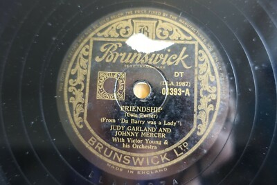 Judy Garland + Johnny Mercer 78 Friendship Von Du Barry Was Ein Lady Bruns 03393