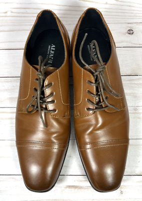 Alfani Quincy Memory Foam Men\'s 10.5 M
Lace Up Dress Shoes Tan Brown Oxford BOX Alfani Men Quincy Cap Toe Derby Oxfords Size US 10M Tan  main image 2