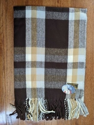 Oversized Tartan Mens Scarf Cashmere Scarf Cashmere-Like Plaid