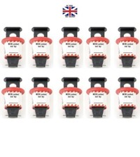 10pcs x Lock Out MCB Circuit Breaker Device Push Pin Out Lock for Lockout Loto