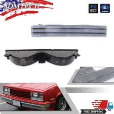 For 1982-1987 El Camino Malibu Caballero Clear Chrome Bumper Signal Lamps Lens