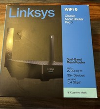 Brand new Linksys WiFi 6 Classic Micro Router Pro 6 AX5400 MR55WH Dual band mesh