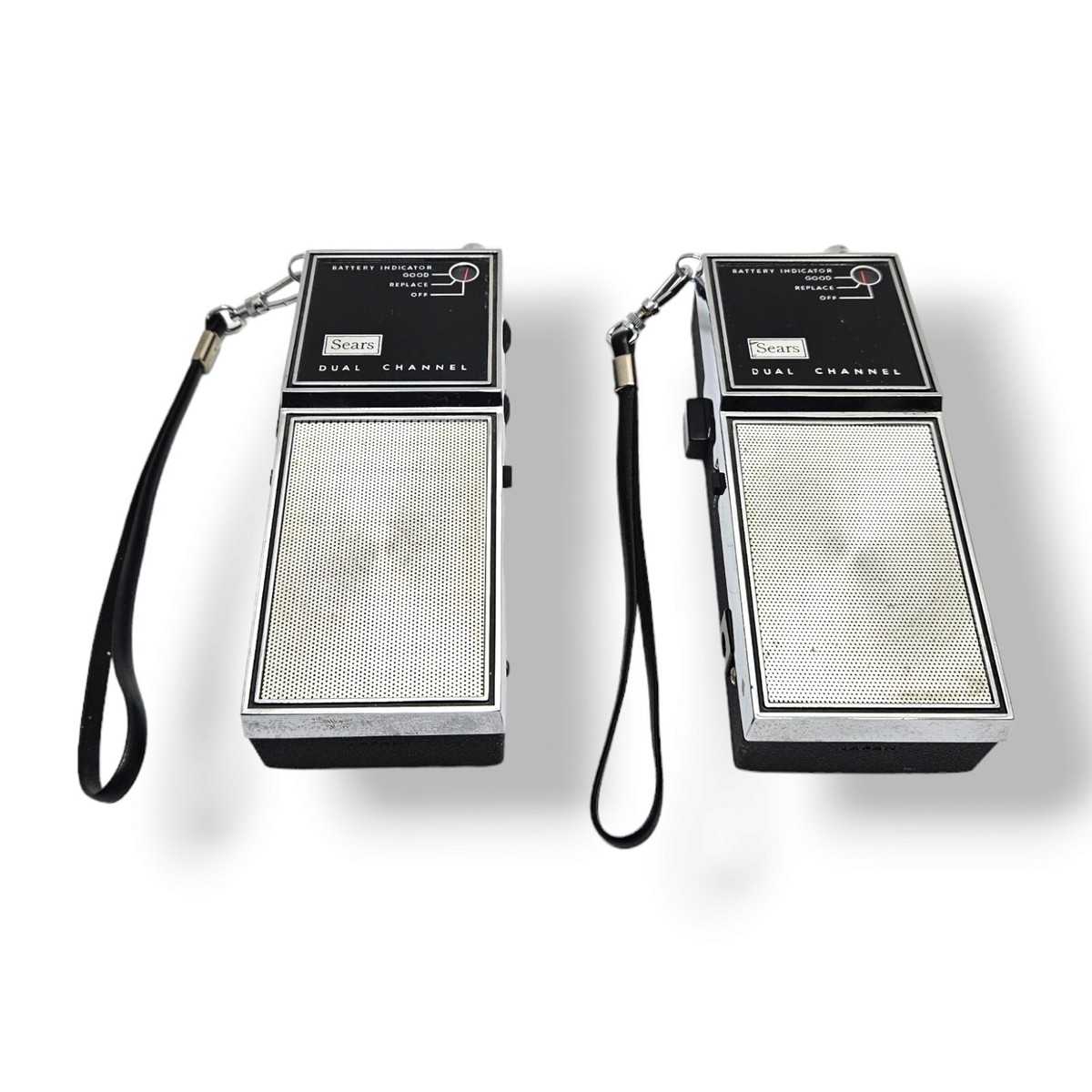 Vintage Sears Dual Channel Transceiver Walkie Talkies #6460 Vintage Sears Dual Channel Transceiver Walkie Talkies #6460
