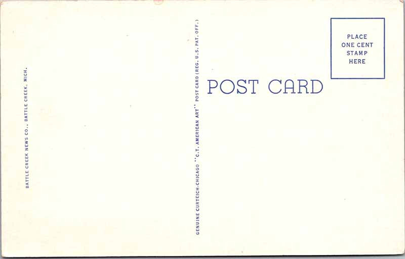 Postcard BUILDING SCENE Battle Creek Michigan MI 10/11 AL0635 eBay