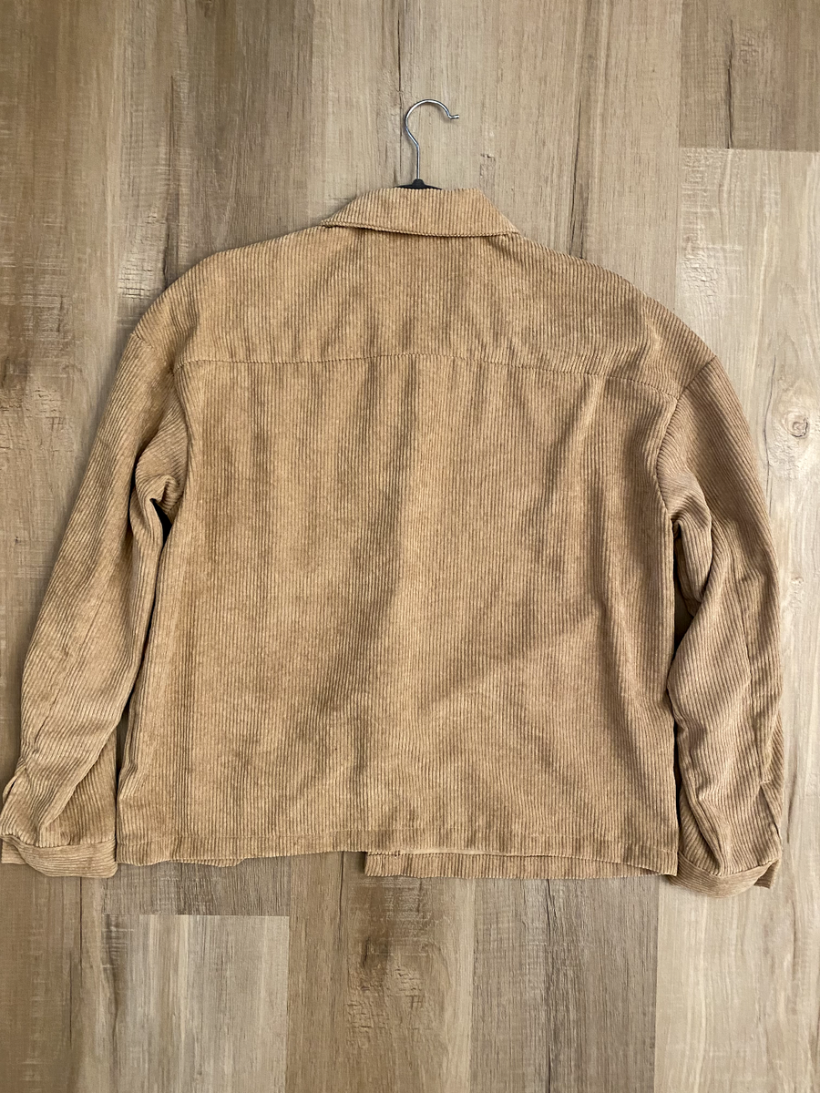 Women's Flap Pocket Drop Shoulder Corduroy Shirt Jacket