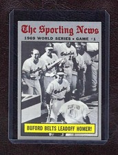 1970 Topps Baseball #305 World Series, Game 1, Buford Belts, EX!