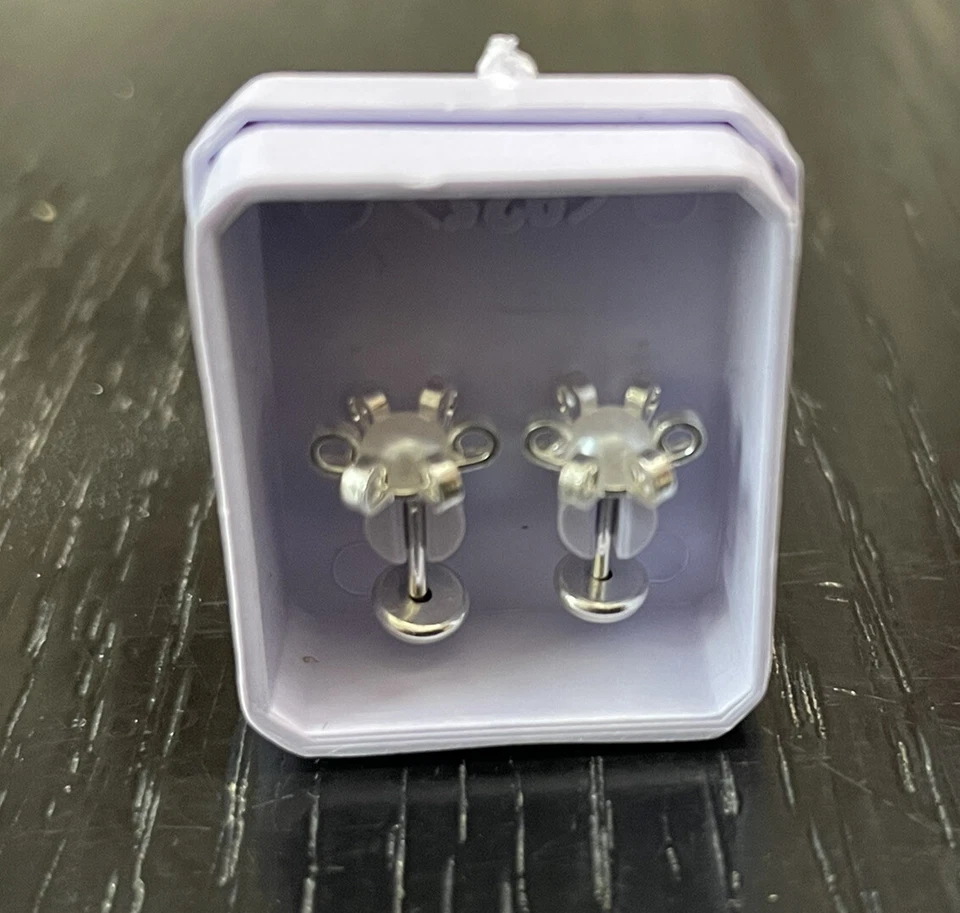 925 FLOWER SILVER RINGS,   GIRL, Stud Flat Back - Image 2 of 4