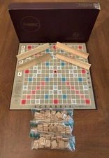 Vintage SCRABBLE Board Game Selchow & Righter Complete 100 Wood Tiles 1948-1953
