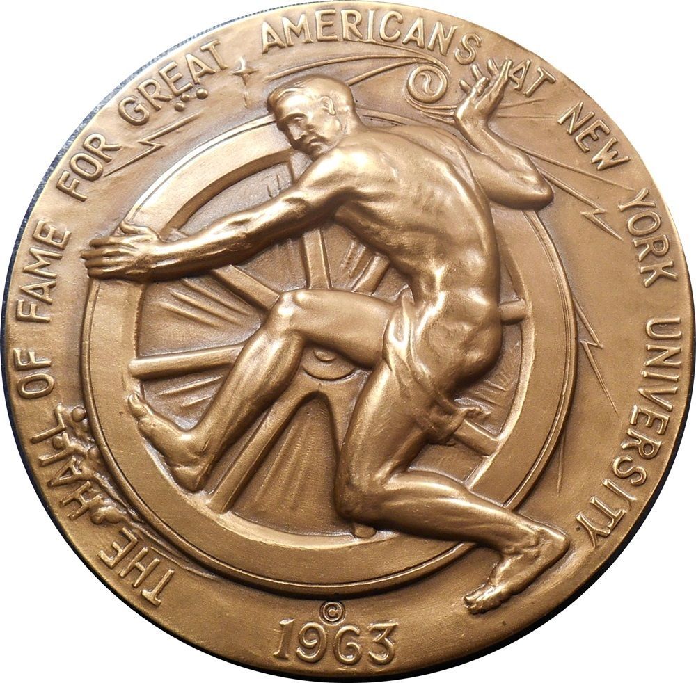 1963 HUGE NYU HOF George Westinghouse Bronze Medal by Edmondo