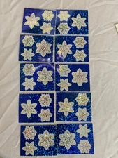 Mrs. Grossman's Sticker Lot Silver Foil Snowflake Vintage 1995 10 Mods Sheet