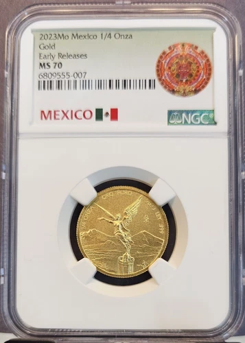 2023 MEXICO 1/4 ONZA GOLD LIBERTAD NGC MS 70 EARLY RELEASES PERFECT