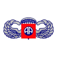 Airborne AA With Wings Bumper Sticker Military Vinyl Soldier Decal 5"