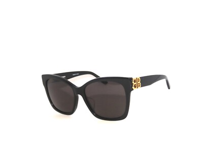 Balenciaga Womens BB0102SA 001 Black Gold Logo Sunglasses Balenciaga Womens BB0102SA 001 Black Gold Logo Sunglasses | eBay main image 3