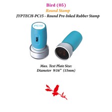 Bird 05 Round Teacher Stamp JYP PC15 Pre-Inked Rubber Stamp