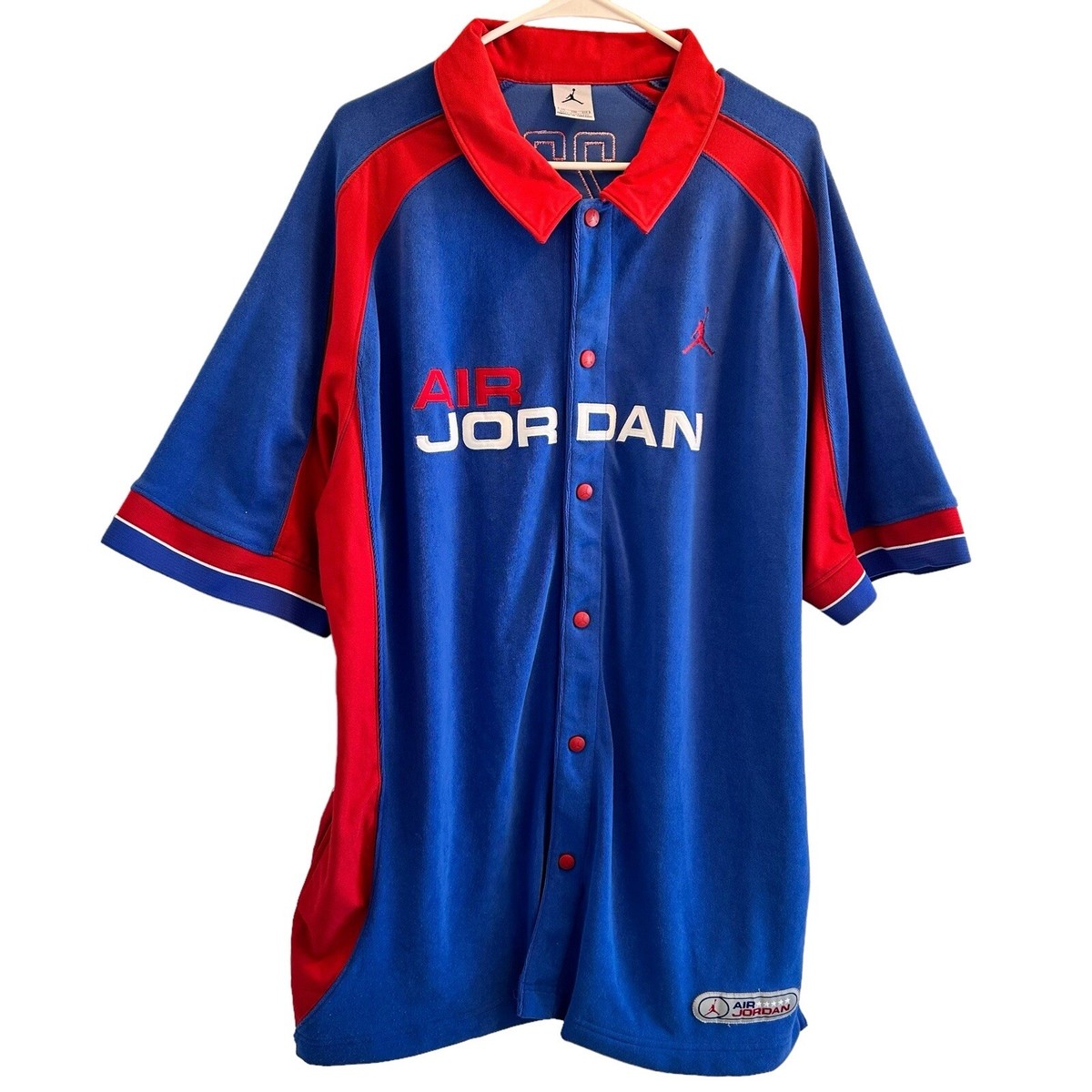 90s jordan ベースボールシャツ Air Jordan 90's VTG Baseball Jersey Men XXL Short Sleeve