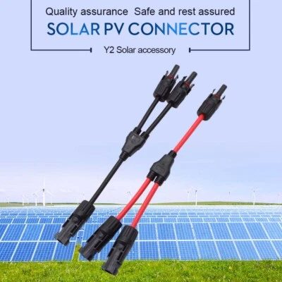 EASUN 1Paar Y Solarstecker Verteiler Buchse 2 Fach Solarpanel Kabel Adapter Solarkabel