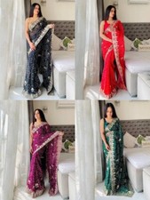 Saree Blouse Bollywood Party Wear Indian Pakistani New Sari Wedding Designer