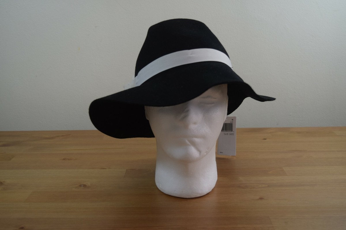 August Hats It Girl 3 Pom Large Wool Fedora Black ONE SIZE  display picture 2