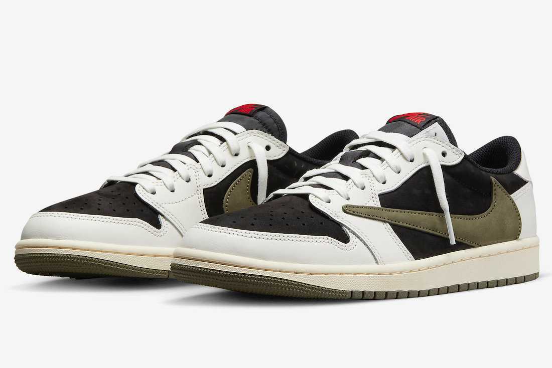 Travis Scott × Nike WMNS Air Jordan 1 Low OG DZ4137-106 Medium Olive US W  6-12