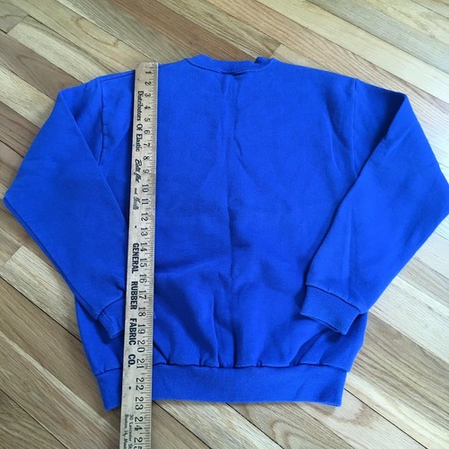 VTG 90s JERZEES Boys Crew Sweatshirt USA Blue 16-18 XL - Picture 11 of 11