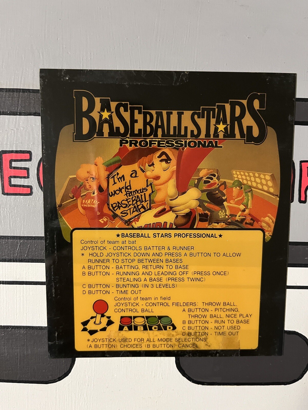 Artset Flyers Marquee Dip Switch Baseball Stars Professional Neo Geo Mvs Snk