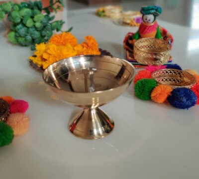 Diwali Messing Diya Akhand Diyas Öllampe Deepak Home Temple Puja Aarti Navratri