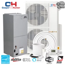 60000 BTU Ducted Multi Position AHU Mini Split Heat Pump AC 17 SEER 5 TON 230V