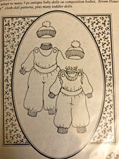 Brown House Dolls Easy Sew Designs Pattern BHD 504 New Born Jumpsuit 23-24 FF