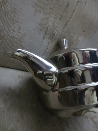 Rosenthal Porcelain Silver Chrome overlay Wicker handle Coffee Tea Pot Cream Sug - Picture 10 of 21