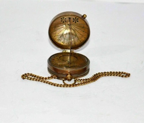 Nautical Maritime Brass Compass Marine Pocket Threat compass Best Gift For Son - 第 1/4 張圖片