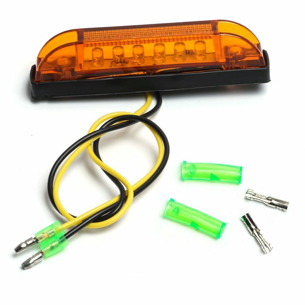 10PCS Red 6 LED Sde Marker ndcators Lghts 12V Clearance Truck