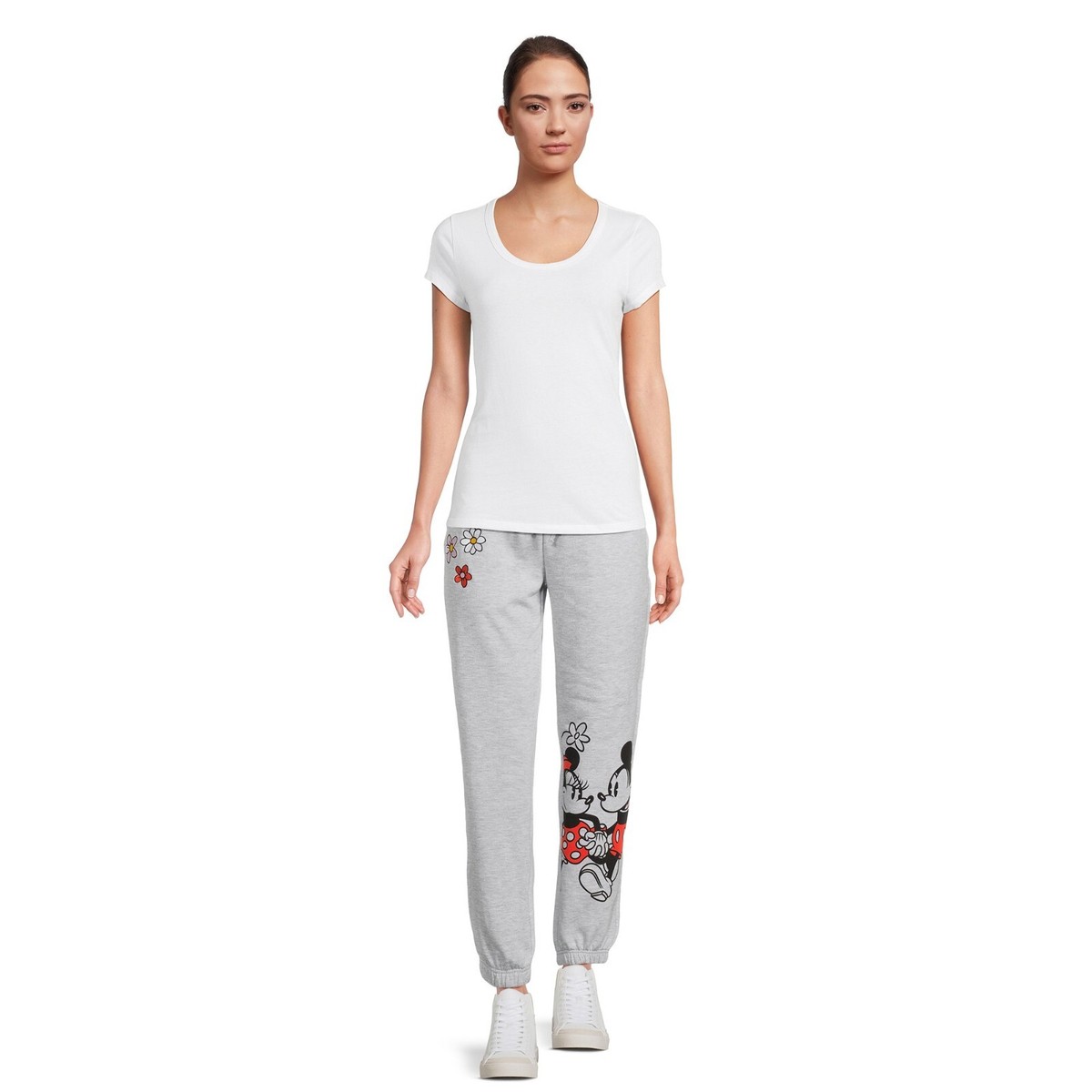 NAMEIT Pantaloni Sportivi Bambina Grey Melange - Minnie Mouse - Comodi E Morbidi - 4