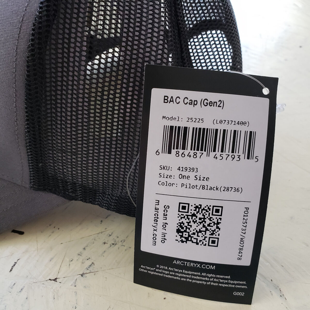ARCTERYX LEAF BAC Cap Gen2 Bird Hook & Loop Patch Mesh ARCTERYX LEAF BAC Cap Gen2 Bird Hook & Loop Patch Mesh