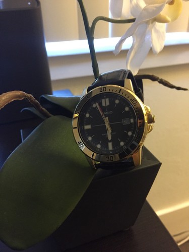 OROLOGIO DA POLSO CASIO MTP-1170N-7ARDF ANALOGICO UOMO ACCIAIO DATA DORATO