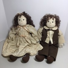 Folk Art Dolls Handmade Dolls And Clothes 1993 Vintage Special Cloth