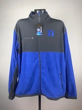 Men's Duke Blue Devils Colosseum Blue & Gray Corded Polar Full Zip Fleece NWT XL