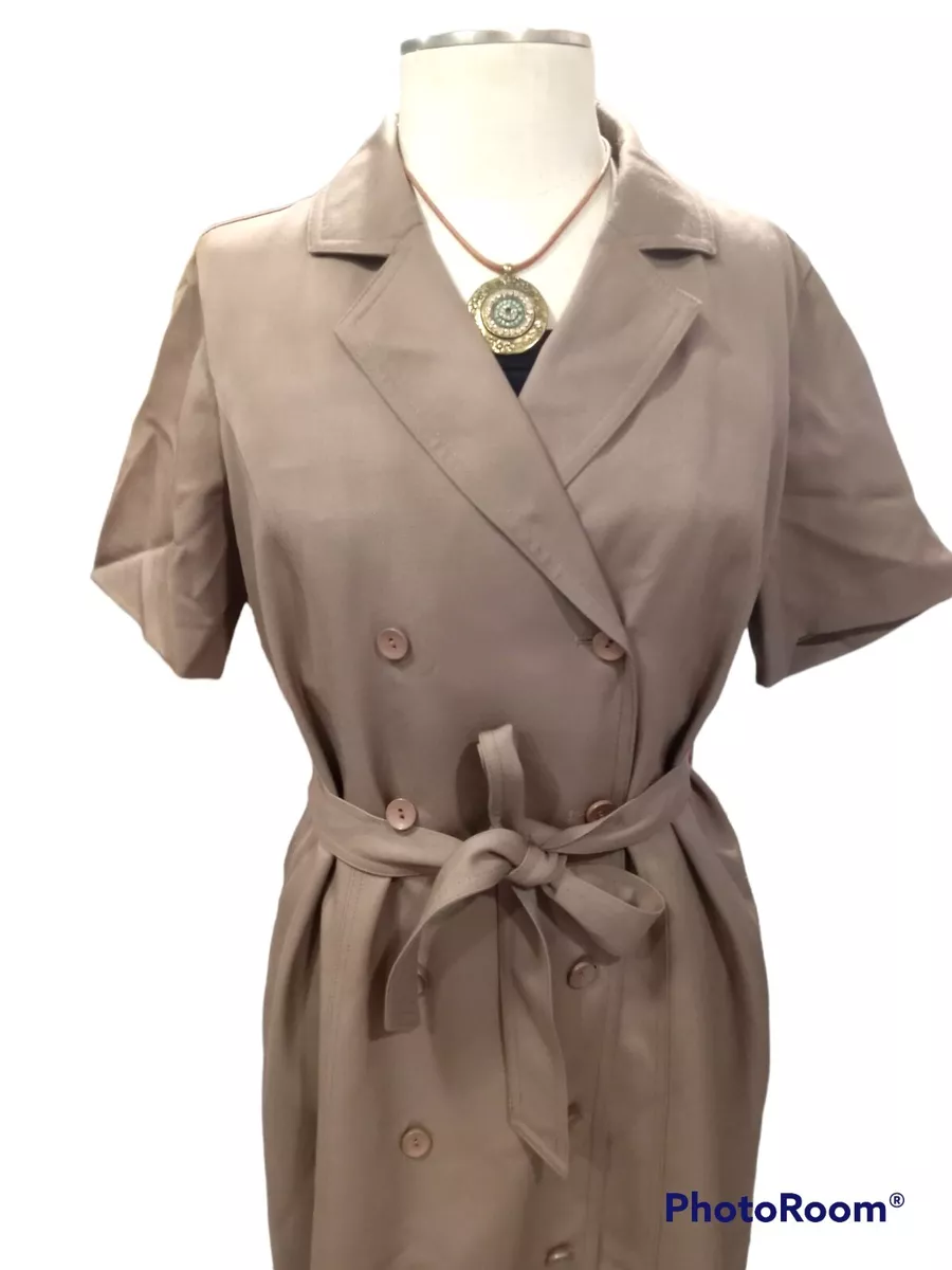Pendleton Trench Coat Dress Size 12 double Breasted Belted Dress