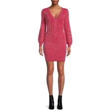 No Boundaries Juniors Lace Up Metallic Dress, Size: M 7-9 