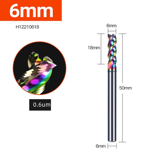 1mm to 20mmSolid Carbide End Mill 3 Flute HRC65 DLC Coated Slot Drills - - Picture 18 of 53