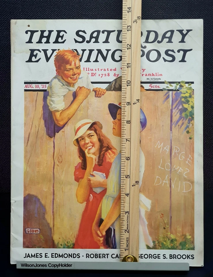 1935 The Saturday Evening Post 2 Issues March 30 and August 10 Very Good Plus Foto 3 de 4